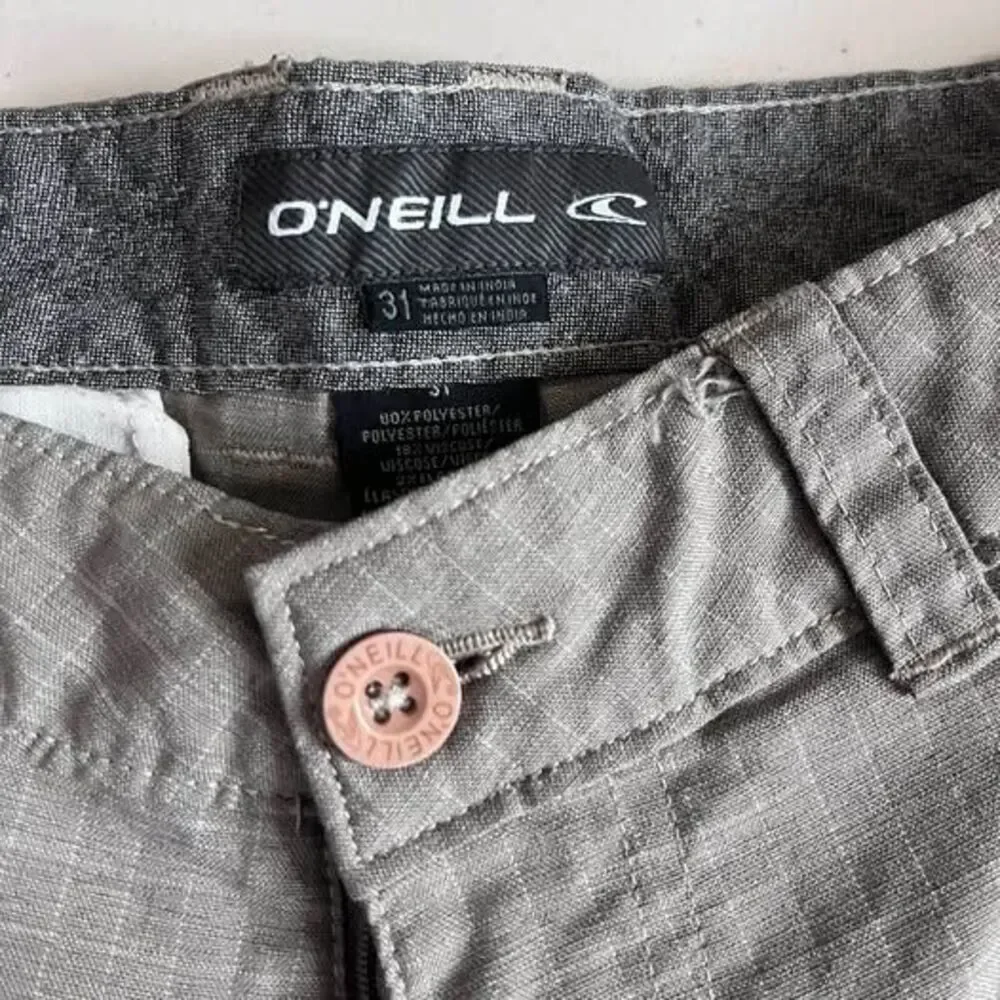 O'Neill Men's Size 31 Grey Plaid Shorts
